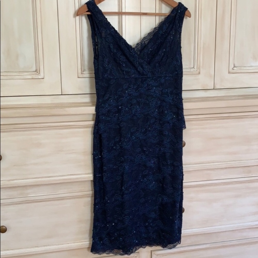 Navy maternity dress